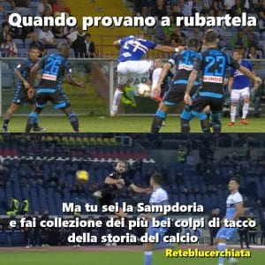 Lazio Sampdoria tacco di Saponara